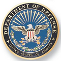 7/8" Etched Enameled Medal Insert (Department of Defense)